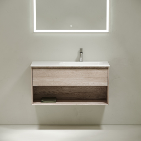 Тумба под раковину Sancos Marmi 1.0 MR1.0100REG 100х40 подвесная цвет коричневый